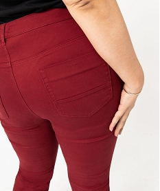 pantalon coupe regular femme grande taille rougeJ127101_2