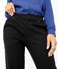 pantalon femme coupe ample en toile extensible noirJ127201_2