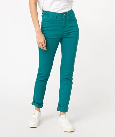 GEMO Pantalon coupe Regular taille normale femme bleu canard