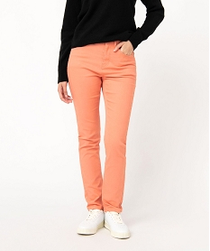 GEMO Pantalon coupe Regular taille normale femme Orange
