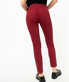 pantalon coupe slim taille normale femme rouge pantalonsJ127801_4