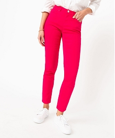 pantalon coupe slim taille normale femme roseJ127901_3