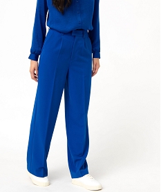 pantalon de tailleur large femme bleuJ129001_1
