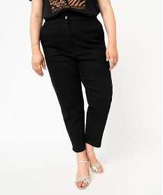 pantalon slouchy a taille elastique femme grande taille noirJ129101_1