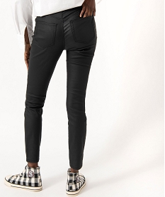 pantalon enduit taille haute coupe skinny push-up femme noirJ129401_3