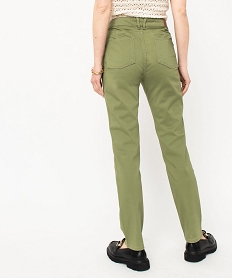pantalon en toile coupe slim push-up femme vert pantalonsJ129601_3