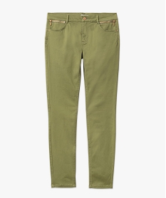 pantalon en toile coupe slim push-up femme vert pantalonsJ129601_4