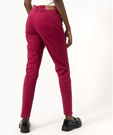 pantalon en toile coupe slim push-up femme rose pantalonsJ129701_3