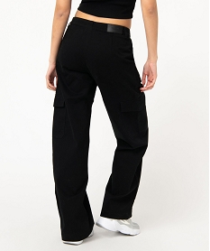 pantalon large style cargo femme noir pantalonsJ129801_3