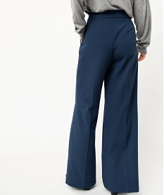 pantalon de costume coupe large femme bleuJ130701_3