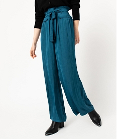 ROBE JAUNE PANTALON BLEU CANARD