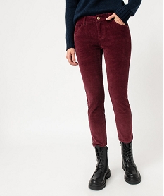 pantalon slim 78eme en velours cotele femme - lulucastagnette violetJ131101_1