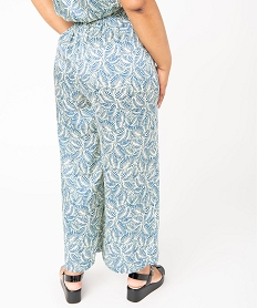 pantalon en satin imprime femme grande taille imprime pantalons et jeansJ131201_3