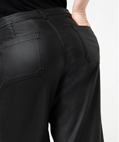 pantacourt en toile enduite femme grande taille noir pantalons et jeansJ131301_2