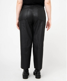 pantacourt en toile enduite femme grande taille noir pantalons et jeansJ131301_3
