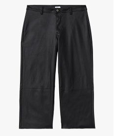 pantacourt en toile enduite femme grande taille noir pantalons et jeansJ131301_4