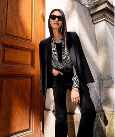 GEMO Veste de tailleur unie fermeture un bouton femme noir standard