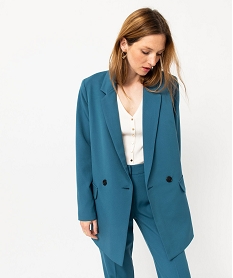 GEMO Veste blazer fermeture croisée femme Bleu