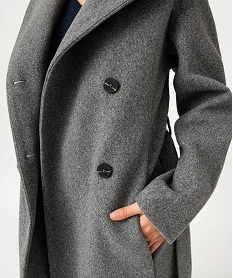 manteau femme mi-long a grand col capuche grisJ139301_2
