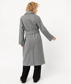 manteau long aspect drap de laine femme grisJ140001_3