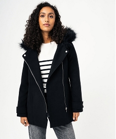 JUPE IMPRIME MANTEAU NOIR