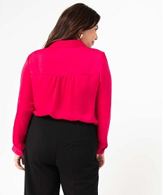 chemise femme grande taille en matiere satinee roseJ141901_3