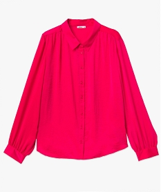 chemise femme grande taille en matiere satinee rose chemisiers et blousesJ141901_4