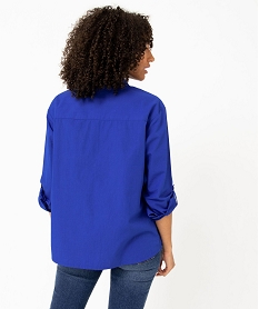 chemise ample en coton uni femme bleuJ142901_3
