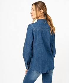 chemise en jean epaisse femme - lulucastagnette bleuJ143101_3