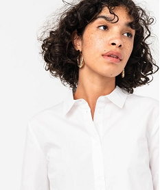 chemise ultra courte en coton femme blancJ143501_2