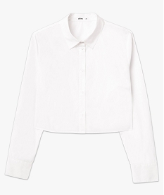 chemise ultra courte en coton femme blancJ143501_4