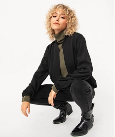 GEMO Chemise zippée façon blouson femme noir standard