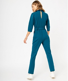 combinaison pantalon avec col tailleur femme bleuJ150901_3
