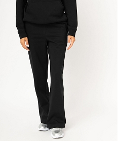 GEMO Pantalon de jogging coupe flare femme noir standard
