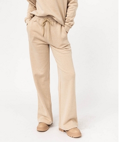 GEMO Pantalon de jogging coupe flare femme marron vif