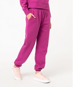 GEMO Pantalon de jogging en molleton femme rose vif