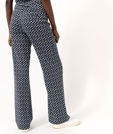 pantalon large en maille a motifs graphiques femme imprimeJ151901_3