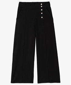 pantalon large avec boutons fantaisie femme noir pantacourtsJ153301_4