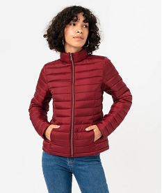 GEMO Doudoune à col montant avec rembourrage fin femme rouge vif