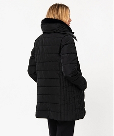manteau matelasse avec col montant double femme noirJ155901_3