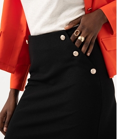jupe courte avec boutons sur les cotes femme noirJ159201_2