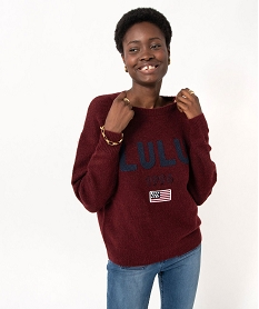 HOMEWEAR AOP PULL BORDEAUX