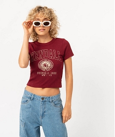 GEMO Tee-shirt court à manches courtes femme - Camps United rouge vif