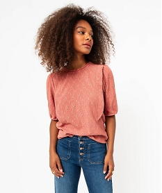 DORS BIEN ECRU TEE-SHIRT ROSE