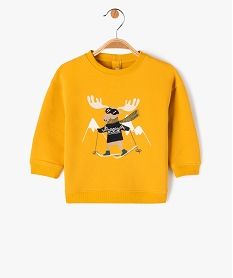 GEMO Sweat avec motif hivernal bébé garçon Jaune