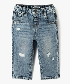 jean delave avec marques d’usure bebe garcon gris jeansJ191401_2