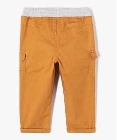 pantalon coupe cargo double avec taille elastique bebe garcon brun pantalonsJ192301_4