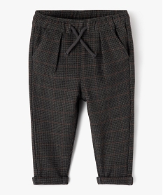 GEMO Pantalon carotte à motif pied-de-poule bébé garçon Gris