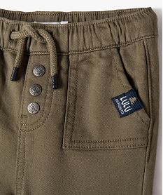 pantalon de jogging bebe garcon avec ceinture elastique - lulucastagnette vertJ195501_2
