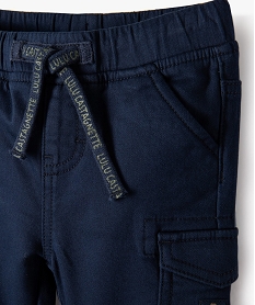 pantalon de jogging bebe garcon avec ceinture elastique - lulucastagnette bleuJ195601_2